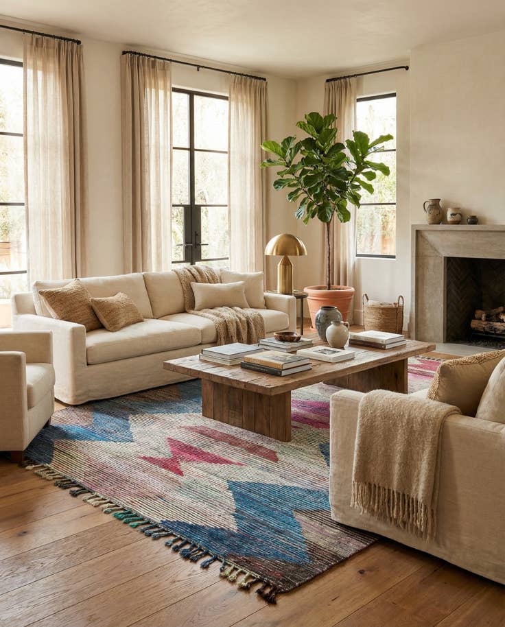 Detail image of 9' x 12' 5 Hand Knotted Moroccan Wool Rug