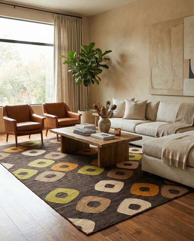 Detail image of 7' 4 x 10' Hand Woven Kilim Modern Rug