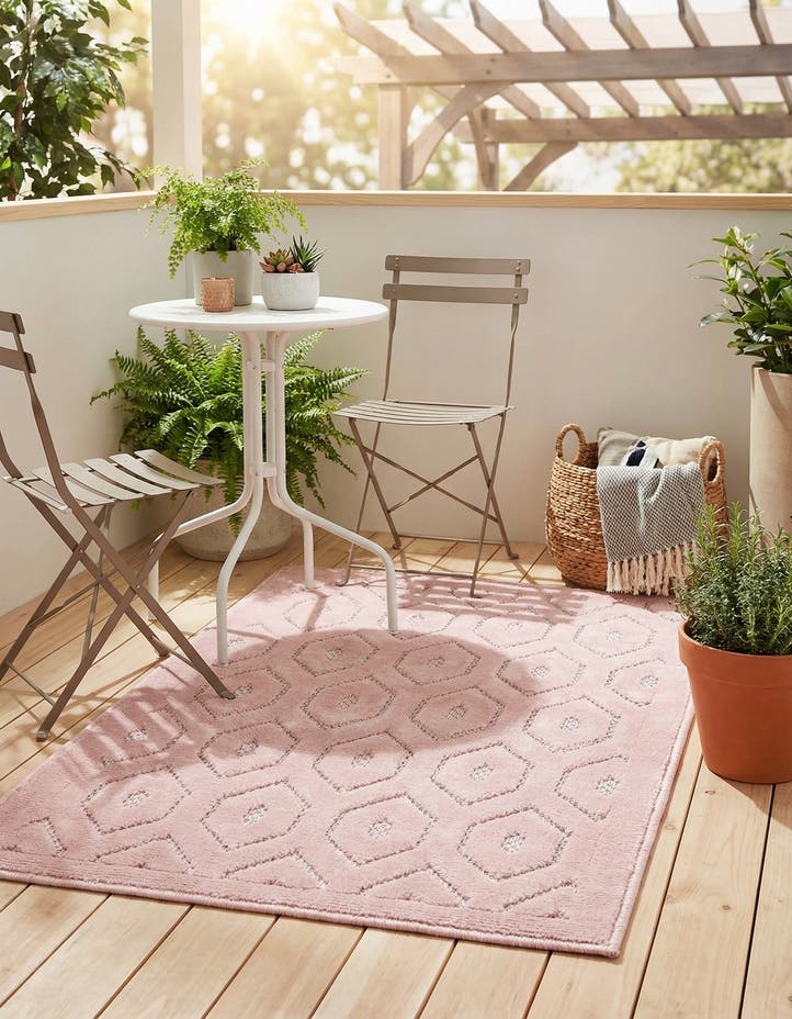 2' x 3' Easy-Clean Trellis Textured Indoor...
