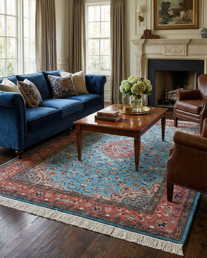 5' 1 x 8' 4 Hand Knotted Lahour Wool Rug