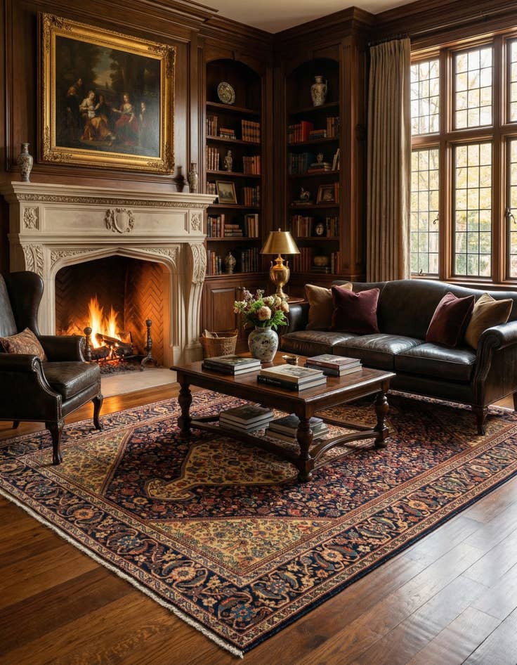 Detail image of 6' 8 x 9' 8  Hand Knotted Schirwan Rug