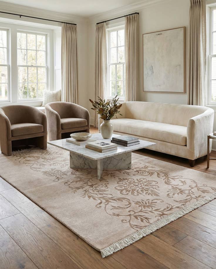 Detail image of 6' 11 x 9' 11 Hand Knotted Darya Rug
