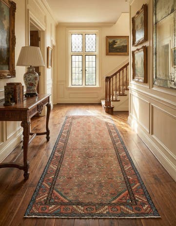 3' 6 x 10' Hamedan Wool Runner Rug