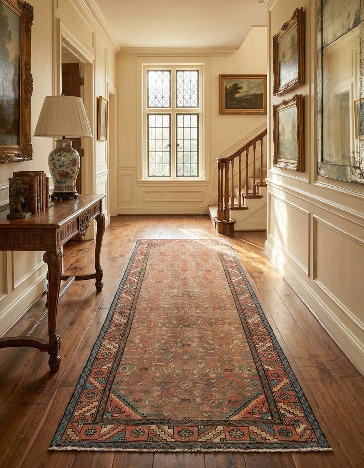 Detail image of 3' 6 x 10' Hamedan Wool Runner Rug