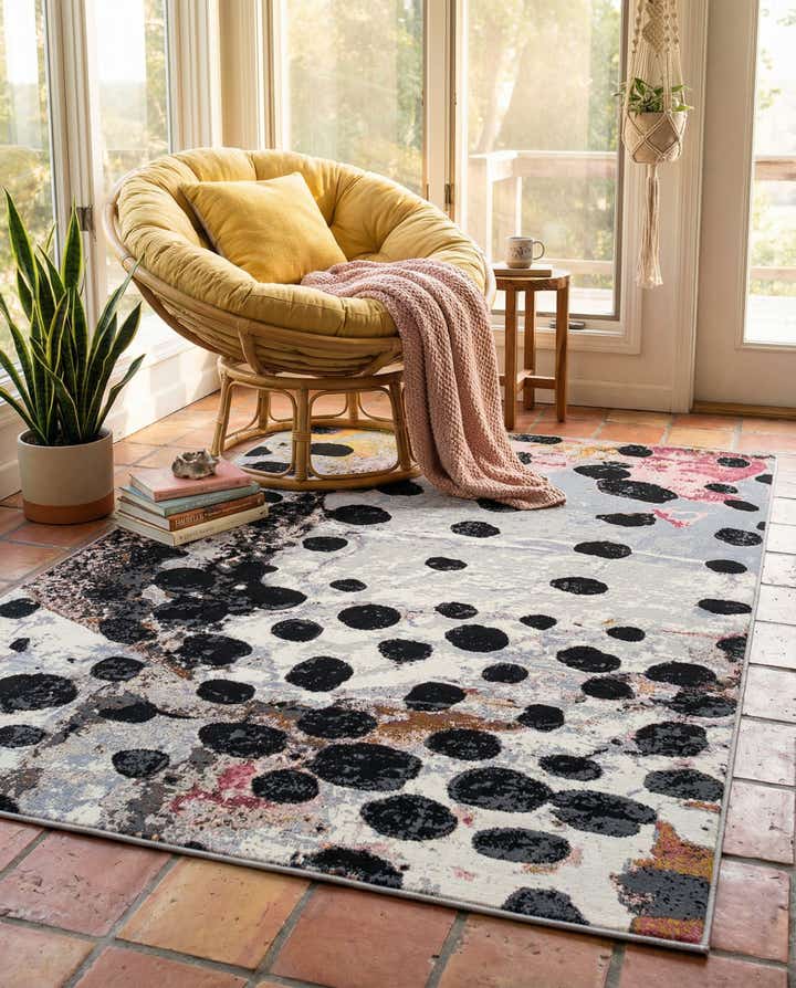 6' x 9' Easy-Clean Modern Indoor / Outdoor Rug
