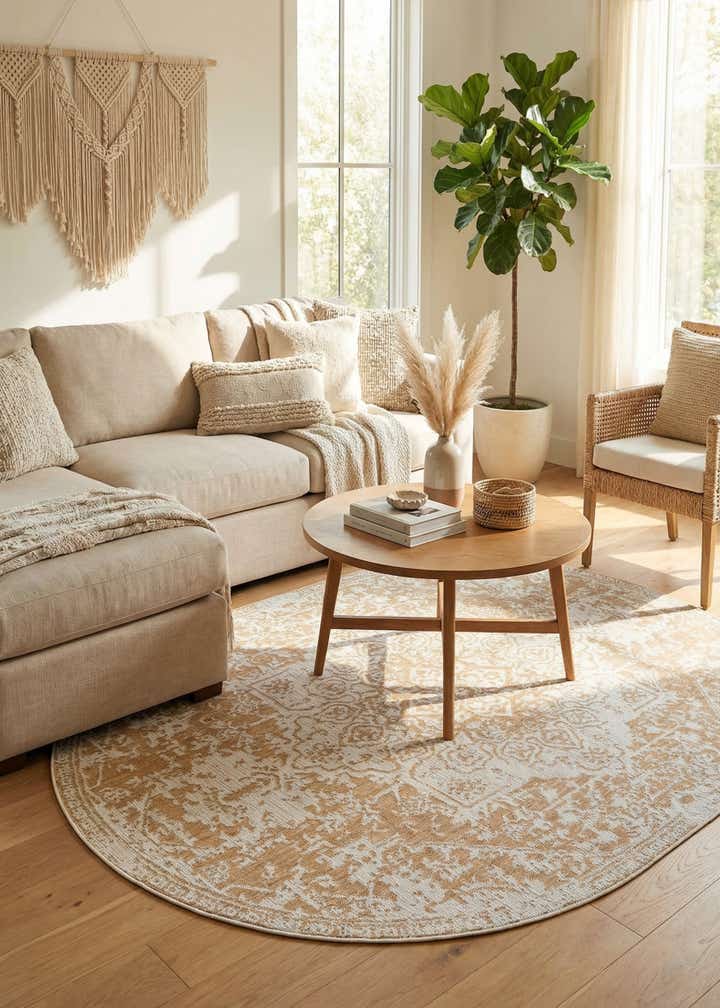7' 10 x 10' Easy-Clean Jill Zarin Dubai Indoor / Outdoor Oval Rug