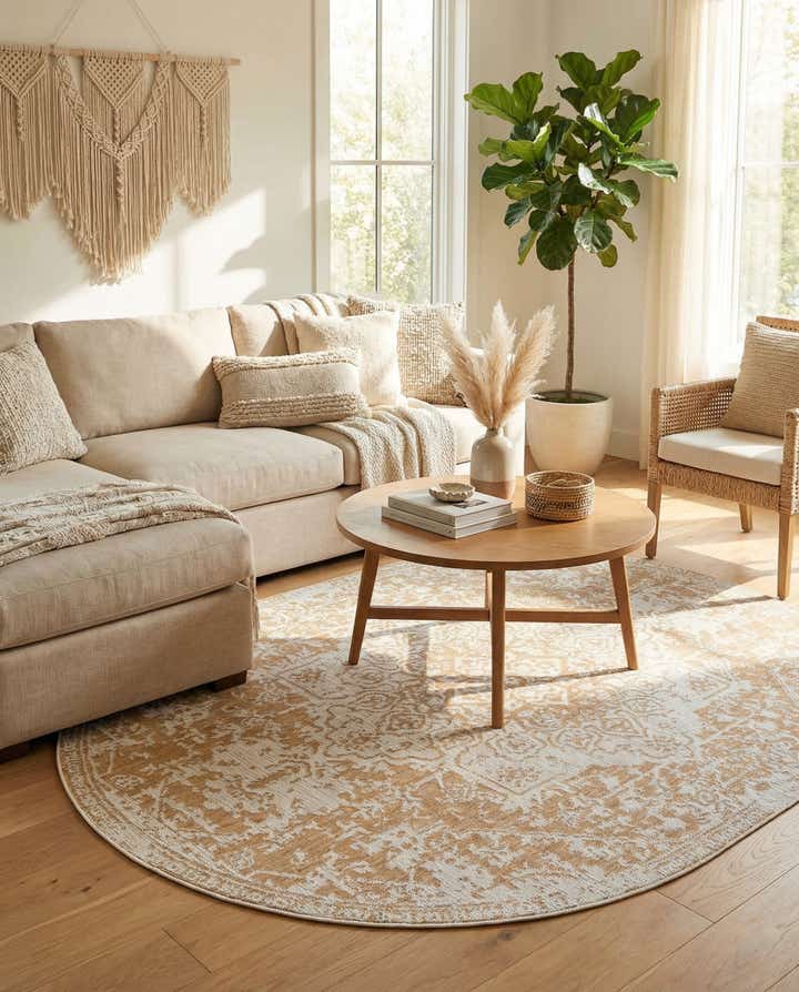 7' 10 x 10' Easy-Clean Jill Zarin Dubai Indoor / Outdoor Oval Rug