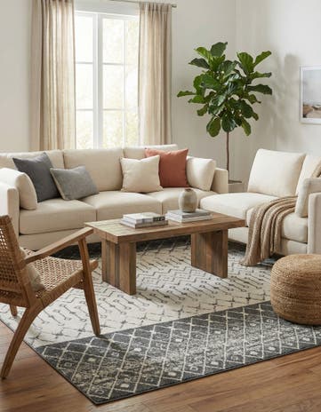 9' x 12' Moroccan Trellis Rug