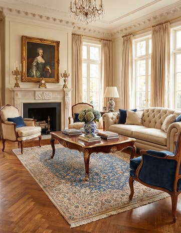 5' 4 x 9' 6 Hand Knotted Nain Rug