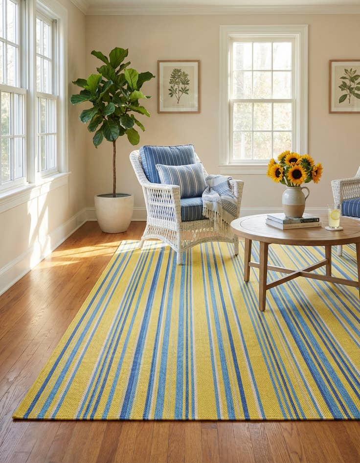 Detail image of 7' 10 x 7' 10  Washable Jill Zarin Anguilla Indoor / Outdoor Square Rug