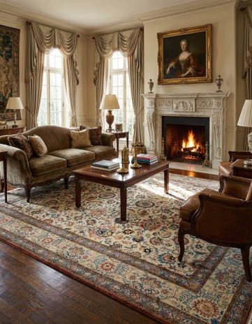 9' 1 x 12' 10 Kashan Rug