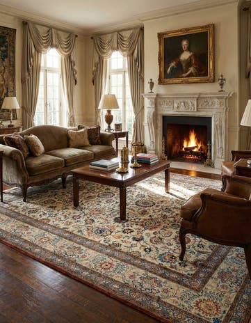 9' 1 x 12' 10 Kashan Rug