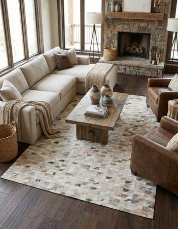 5' 4 x 7' 6 Cowhide Rug