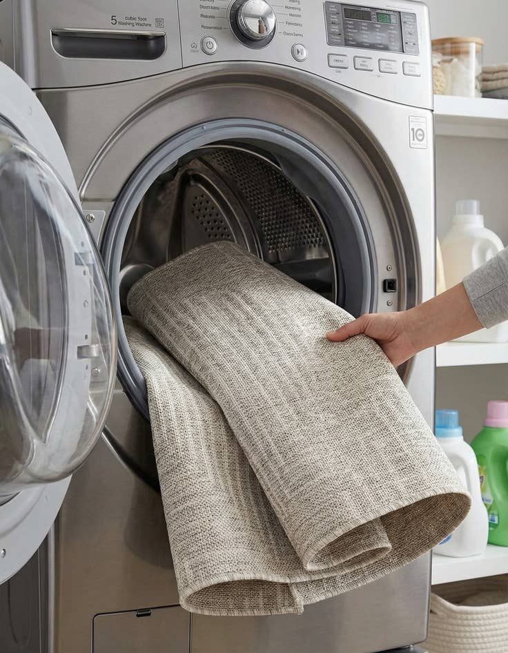 Detail image of  3' x 3'  Washable Modern Indoor / Outdoor Round Rug