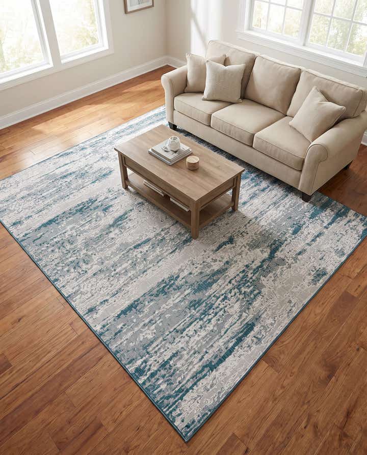 10' x 10' Easy-Clean Modern Indoor / Outdoor Square Rug