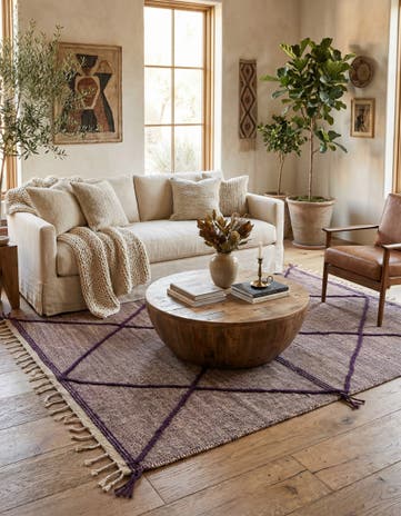 6' 6 x 9' 7 Hand Knotted Moroccan Wool Rug