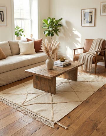 3' 6 x 5' 1 Hand Knotted Moroccan Wool Rug