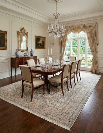 10' x 14' 5 Hand Knotted Isfahan Persian Rug