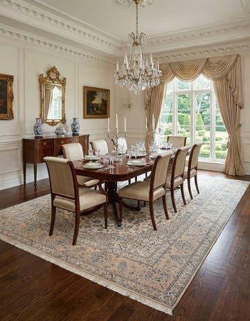 10' x 14' 5 Hand Knotted Isfahan Persian Rug