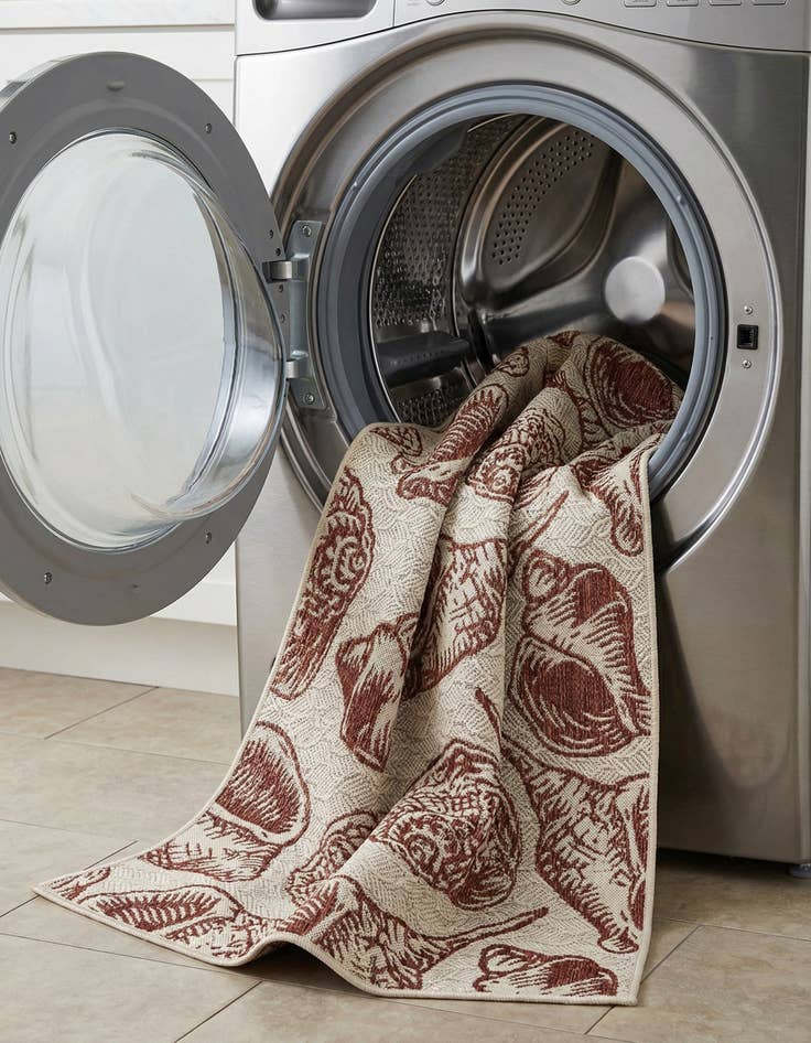 Detail image of  2' 7 x 12'  Washable Coastal Indoor / Outdoor Runner Rug