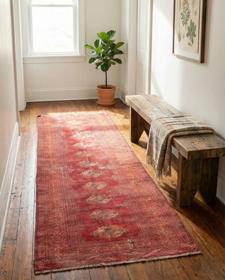 Detail image of 2' 10 x 7' 3 Hand Knotted Ultra Vintage Persian Wool Runner Rug