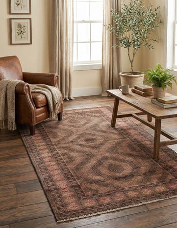 3' 9 x 6' 8 Hand Knotted Ultra Vintage Persian Wool Runner Rug