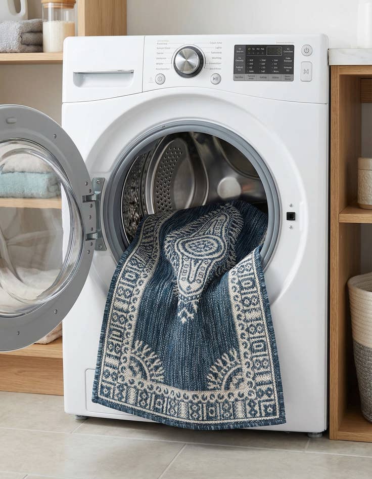 Detail image of  2' x 4'  Washable Traditional Indoor / Outdoor Runner Rug