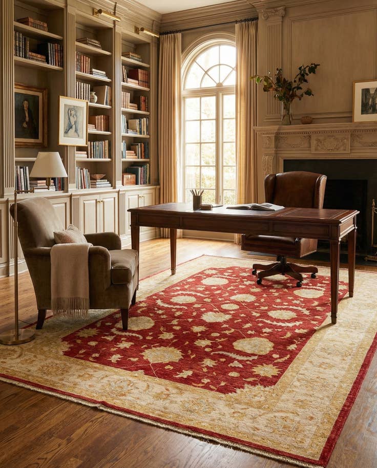 Detail image of 6' 7 x 9' 6 Ziegler Wool Rug