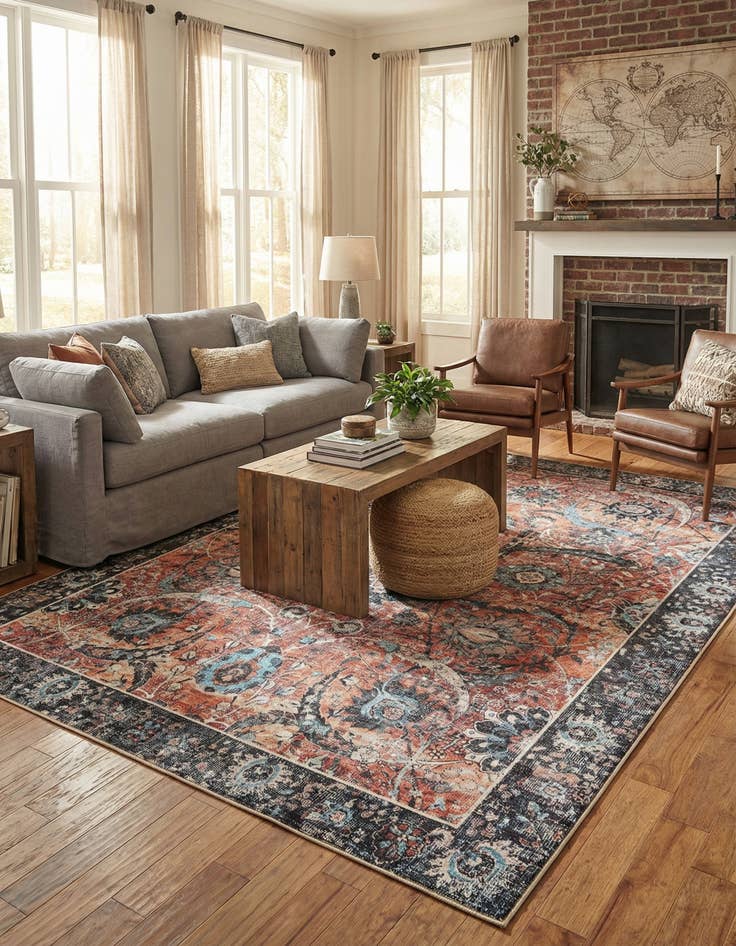 Detail image of 8' 4 x 12' Washable Timeless Rug