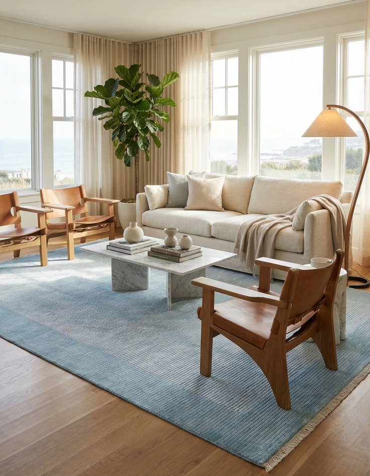 Detail image of 6' 7 x 9' 9  Hand Knotted Darya Wool Rug