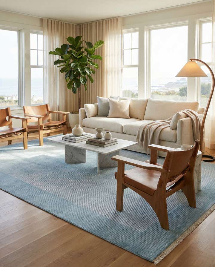 6' 7 x 9' 9 Hand Knotted Darya Wool Rug