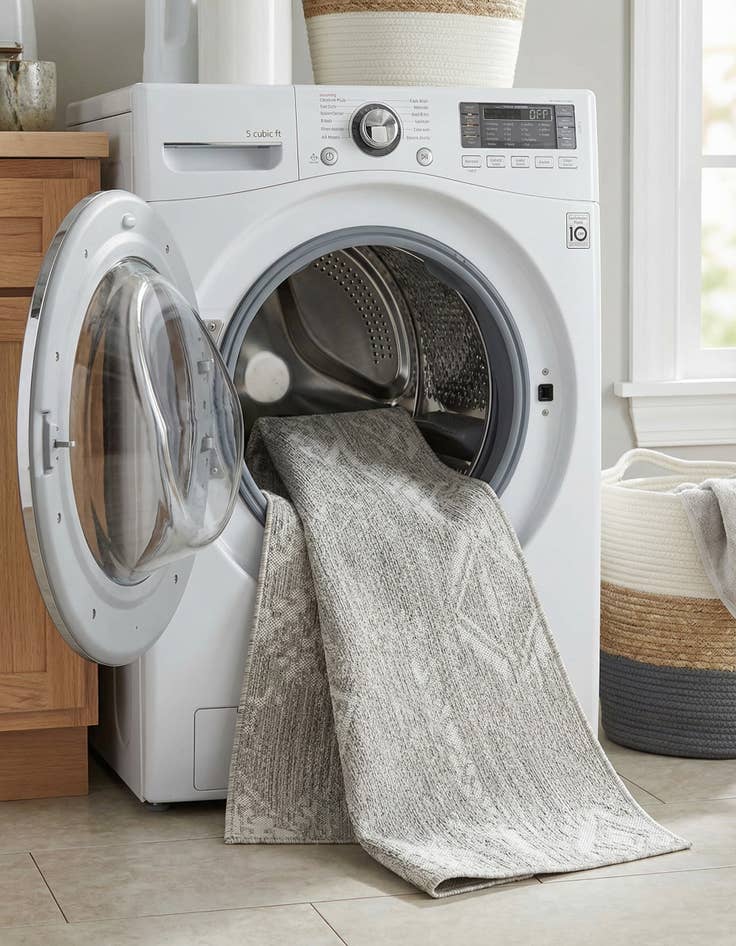 Detail image of  2' x 8'  Washable Bohemian Indoor / Outdoor Runner Rug