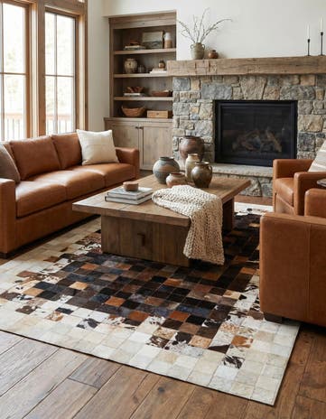 5' x 7' 11 Cowhide Stocks Rug