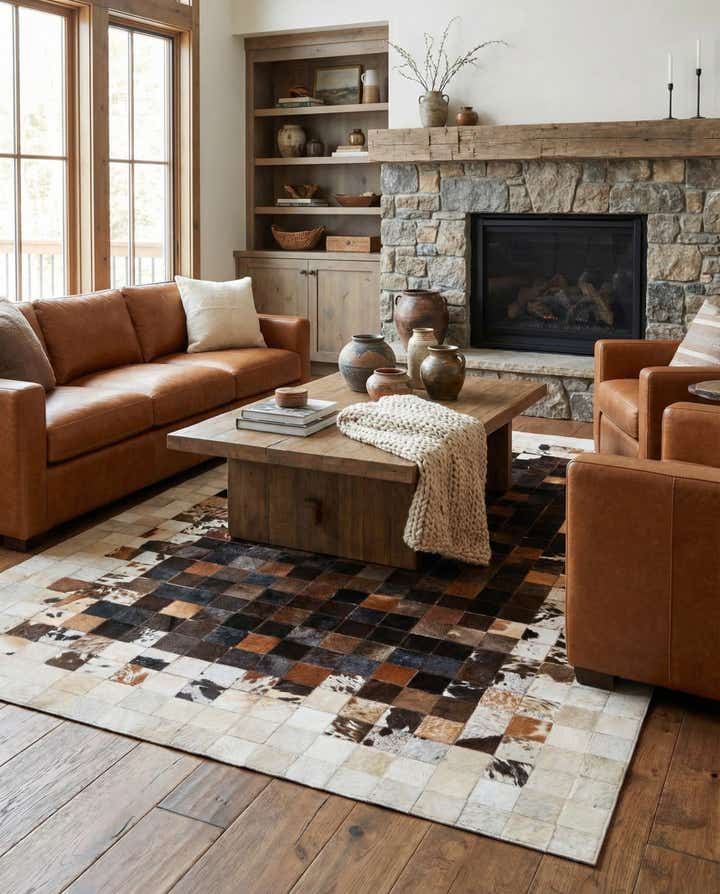 5' x 7' 11 Cowhide Stocks Rug