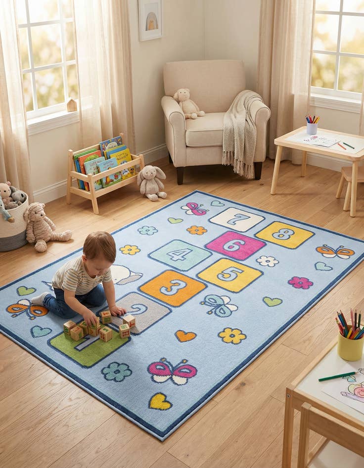 Detail image of  5' 3 x 7' 7  Washable  Indoor / Outdoor Rug