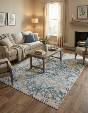Blue Victoria Rug