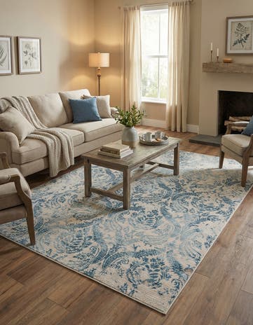 Blue Victoria Rug