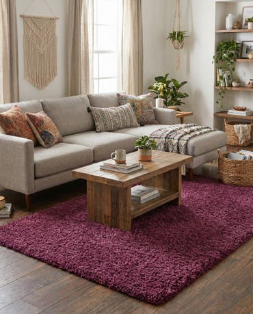  3' x 5' 3 Solid Shag Rug