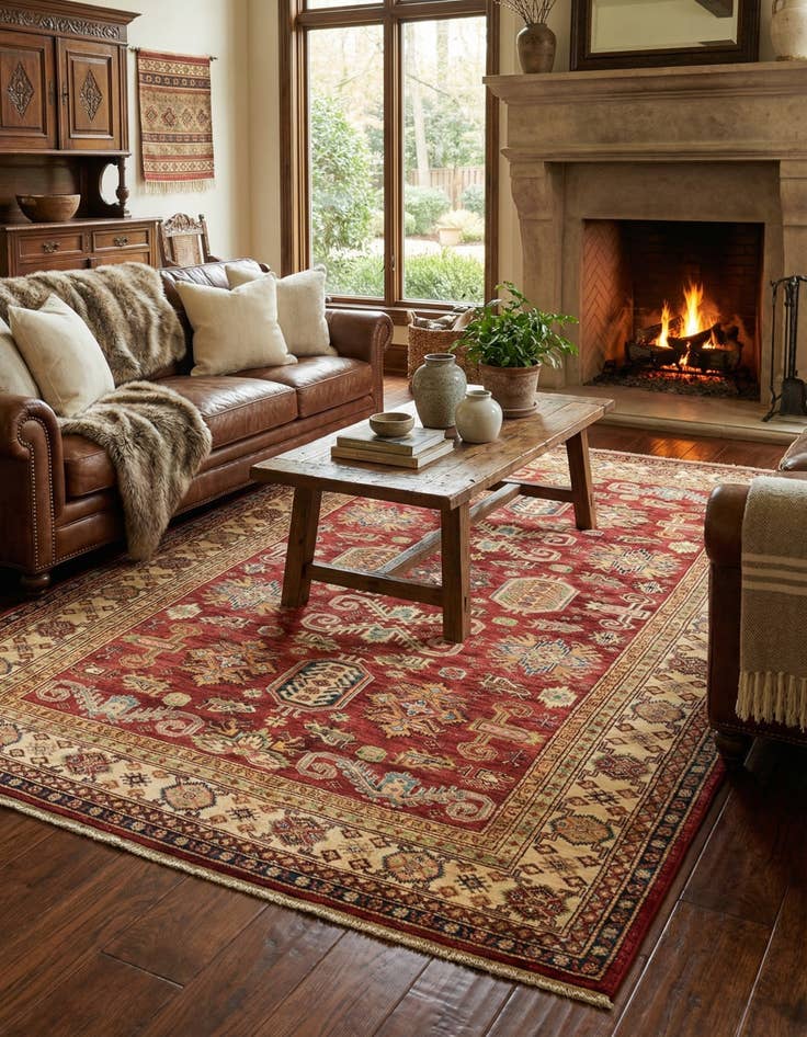 Detail image of 5' 8 x 7' 9  Hand Knotted Kazak Oriental Rug