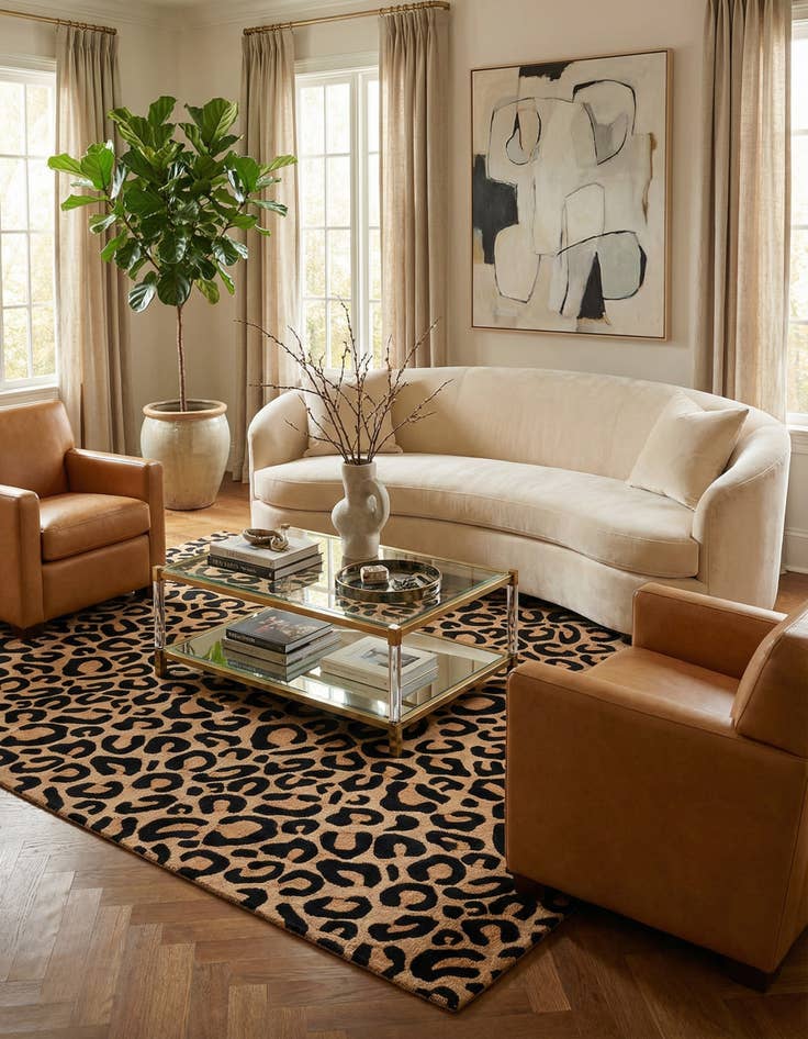 Detail image of 7' 10 x 10' Hand Tufted Safari Wool Rug