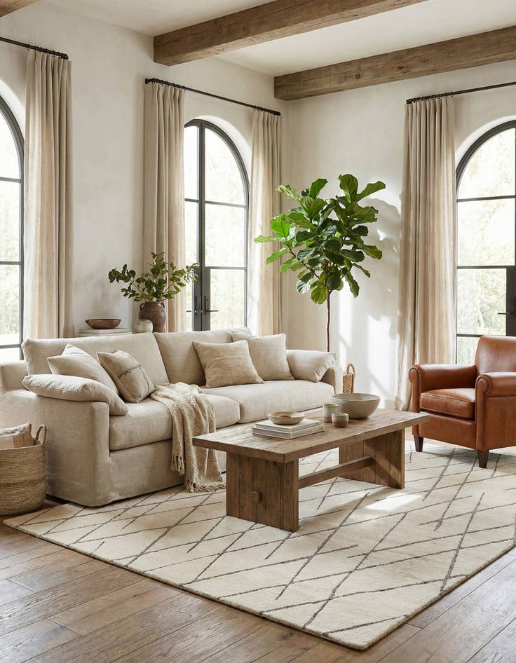 Detail image of  7' 10 x 10' Atlas Moroccan Wool Rug