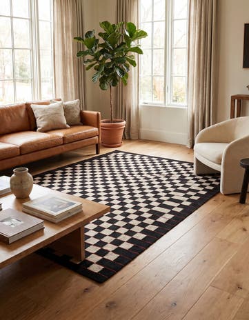 4' 9 x 6' 1 Hand Woven Kilim Modern Wool Rug