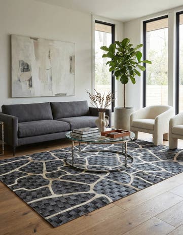 5' 2 x 8' Cowhide - Patchwork Rug