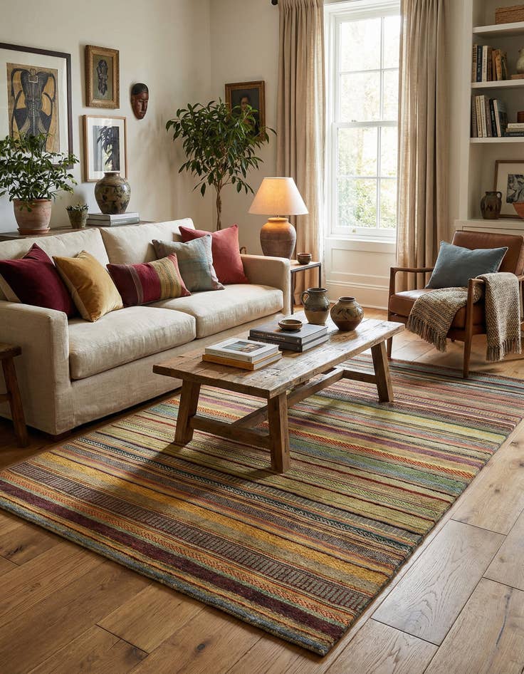 Detail image of 4' 6 x 6' 4 Juma Wool Rug