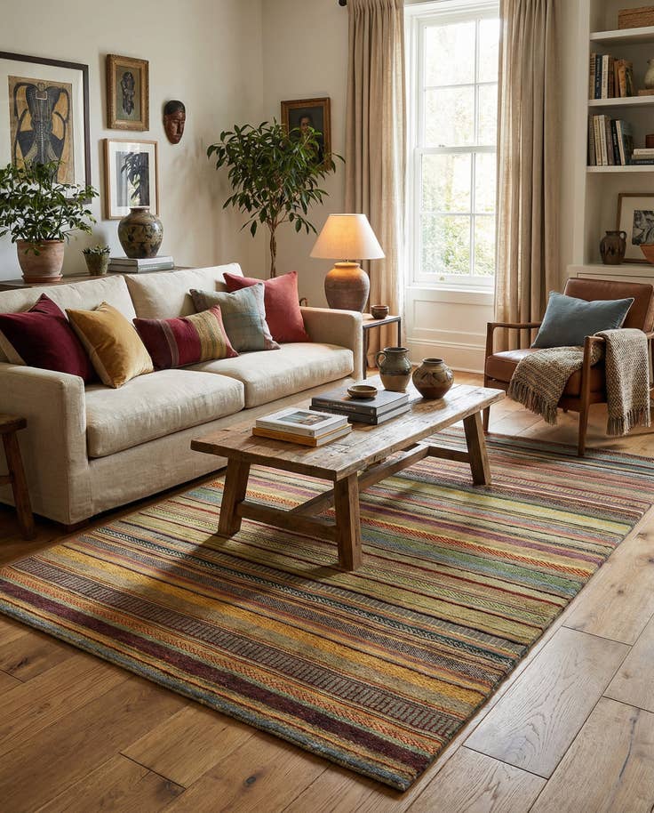 Detail image of 4' 6 x 6' 4 Juma Wool Rug