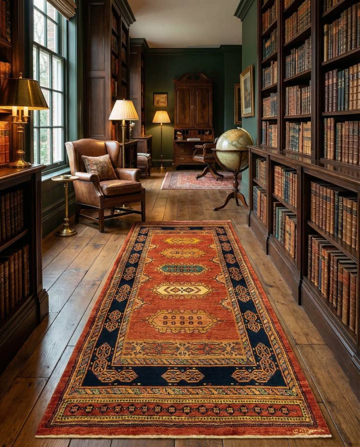 Detail image of 2' 11 x 8' 6 Luribaft Wool Runner Rug