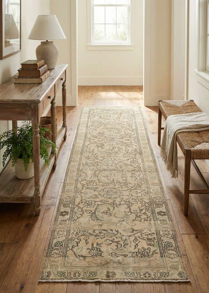 2' 7 x 9' Hand Knotted Ultra Vintage Persian Wool Runner Rug