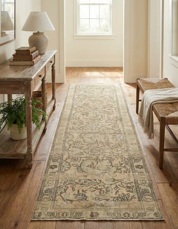 2' 7 x 9' Hand Knotted Ultra Vintage Persian Wool Runner Rug