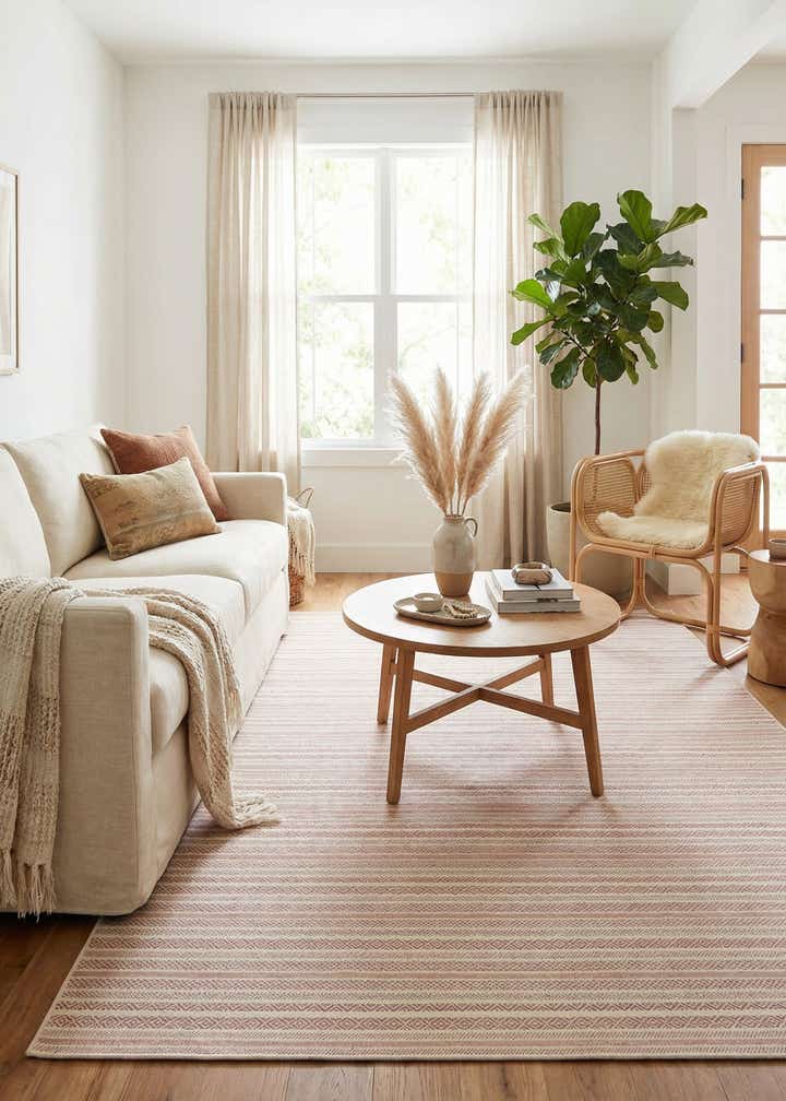 10' x 14' Easy-Clean Striped Indoor / Outdoor Rug