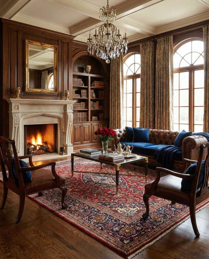 8' 1 x 10' 9 Kashan Wool Rug